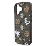 Apple iPhone 16 Kılıf Guess Orjinal Lisanslı M-safe Şarj Özellikli 4G Desenli Yazı Logolu Peony Kapak