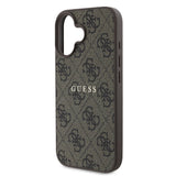 Apple iPhone 16 Kılıf Guess Orjinal Lisanslı M-safe Şarj Özellikli 4G Desenli Yazı Logolu Kapak