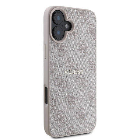 Apple iPhone 16 Kılıf Guess Orjinal Lisanslı M-safe Şarj Özellikli 4G Desenli Yazı Logolu Kapak