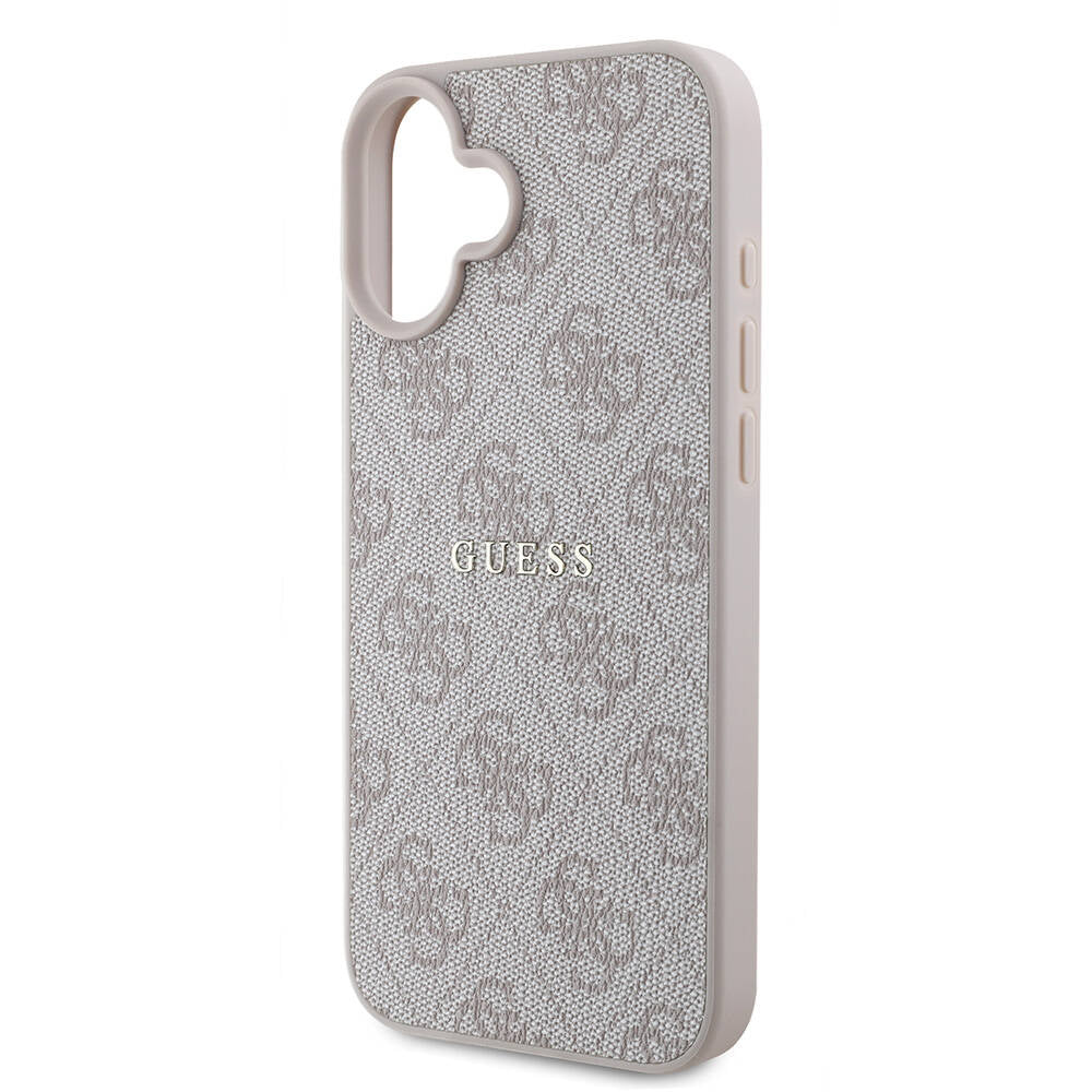 Apple iPhone 16 Kılıf Guess Orjinal Lisanslı M-safe Şarj Özellikli 4G Desenli Yazı Logolu Kapak