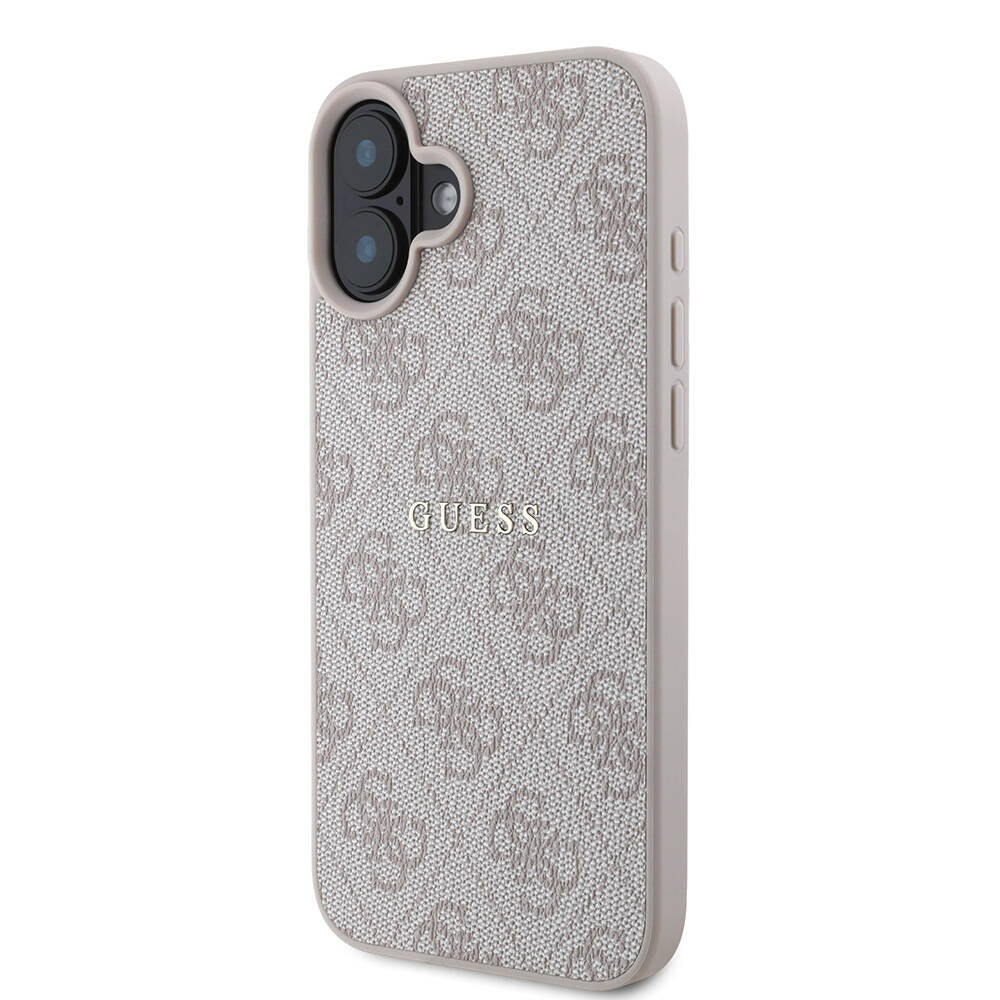 Apple iPhone 16 Kılıf Guess Orjinal Lisanslı M-safe Şarj Özellikli 4G Desenli Yazı Logolu Kapak