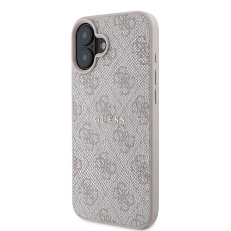 Apple iPhone 16 Kılıf Guess Orjinal Lisanslı M-safe Şarj Özellikli 4G Desenli Yazı Logolu Kapak