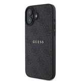 Apple iPhone 16 Kılıf Guess Orjinal Lisanslı M-safe Şarj Özellikli 4G Desenli Yazı Logolu Kapak