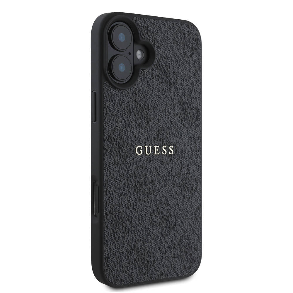 Apple iPhone 16 Kılıf Guess Orjinal Lisanslı M-safe Şarj Özellikli 4G Desenli Yazı Logolu Kapak