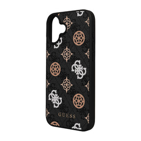 Apple iPhone 16 Kılıf Guess Orjinal Lisanslı M-safe Şarj Özellikli 4G Desenli Yazı Logolu Peony Kapak