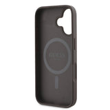 Apple iPhone 16 Kılıf Guess Orjinal Lisanslı M-safe Şarj Özellikli 4G Şerit Tasarımlı Printed Kapak