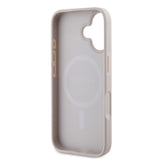 Apple iPhone 16 Kılıf Guess Orjinal Lisanslı M-safe Şarj Özellikli 4G Şerit Tasarımlı Printed Kapak