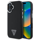 Apple iPhone 16 Kılıf Guess Orjinal Lisanslı M-safe Şarj Özellikli Grained Triangle Kapak
