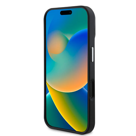 Apple iPhone 16 Kılıf Guess Orjinal Lisanslı M-safe Şarj Özellikli Grained Triangle Kapak