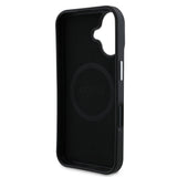 Apple iPhone 16 Kılıf Guess Orjinal Lisanslı M-safe Şarj Özellikli Grained Triangle Kapak