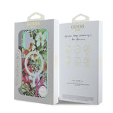 Apple iPhone 16 Kılıf Guess Orjinal Lisanslı M-safe Şarj Özellikli IML Baskılı Jungle Ring Kapak