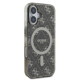 Apple iPhone 16 Kılıf Guess Orjinal Lisanslı M-safe Şarj Özellikli IML Baskılı Klasik Logolu 4G Desenli Kapak