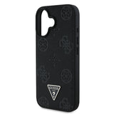 Apple iPhone 16 Kılıf Guess Orjinal Lisanslı M-safe Şarj Özellikli Sıcak Baskılı Üçgen Logolu PU Deri Peony Kapak