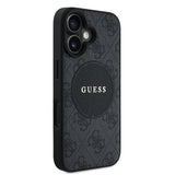 Apple iPhone 16 Kılıf Guess Orjinal Lisanslı M-safe Şarj Özellikli Yazı Logolu Circle Classic Kapak