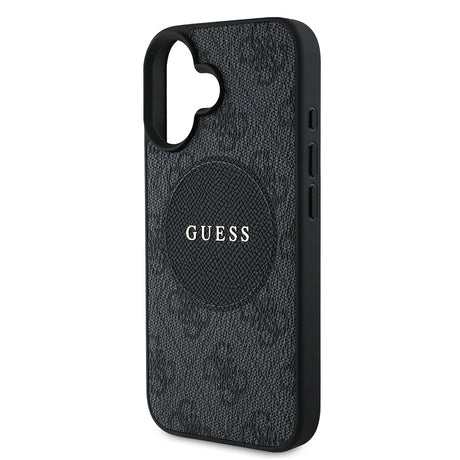 Apple iPhone 16 Kılıf Guess Orjinal Lisanslı M-safe Şarj Özellikli Yazı Logolu Circle Classic Kapak