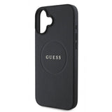 Apple iPhone 16 Kılıf Guess Orjinal Lisanslı M-safe Şarj Özellikli Yazı Logolu Grained Kapak