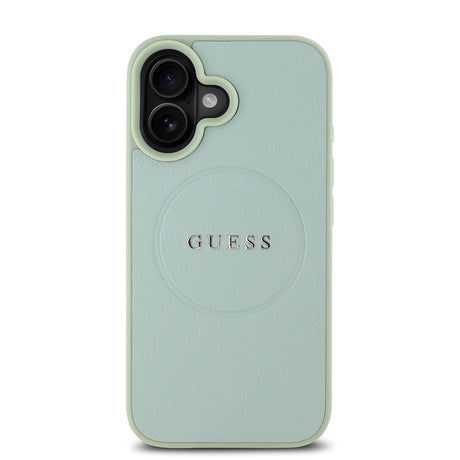 Apple iPhone 16 Kılıf Guess Orjinal Lisanslı M-safe Şarj Özellikli Yazı Logolu Grained Kapak