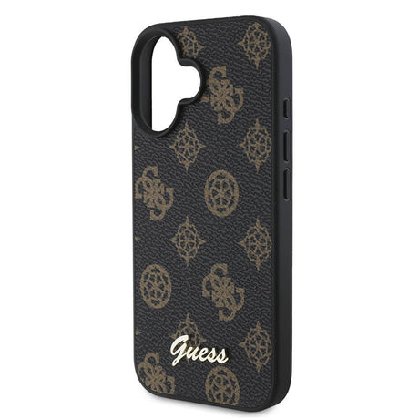 Apple iPhone 16 Kılıf Guess Orjinal Lisanslı M-safe Şarj Özellikli Yazı Logolu Peony Kapak