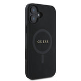 Apple iPhone 16 Kılıf Guess Orjinal Lisanslı M-safe Şarj Özellikli Yazı Logolu Saffiano Classic Kapak