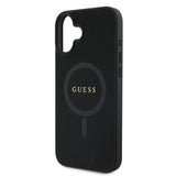 Apple iPhone 16 Kılıf Guess Orjinal Lisanslı M-safe Şarj Özellikli Yazı Logolu Saffiano Classic Kapak