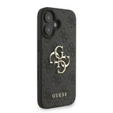 Apple iPhone 16 Kılıf Guess Orjinal Lisanslı PU Deri Bilek Askı İpli Metal Büyük 4G ve Yazı Logolu Kapak