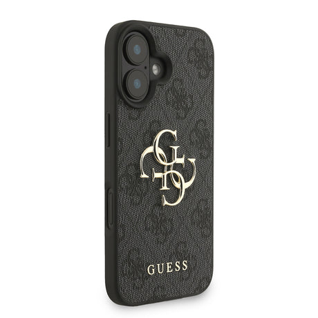 Apple iPhone 16 Kılıf Guess Orjinal Lisanslı PU Deri Bilek Askı İpli Metal Büyük 4G ve Yazı Logolu Kapak