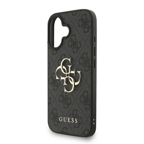 Apple iPhone 16 Kılıf Guess Orjinal Lisanslı PU Deri Bilek Askı İpli Metal Büyük 4G ve Yazı Logolu Kapak