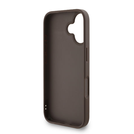 Apple iPhone 16 Kılıf Guess Orjinal Lisanslı PU Deri Bilek Askı İpli Metal Büyük 4G ve Yazı Logolu Kapak