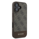 Apple iPhone 16 Kılıf Guess Orjinal Lisanslı PU Deri Şerit Logo Dizaynlı Kapak