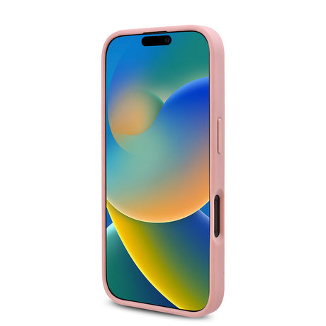 Apple iPhone 16 Kılıf Guess Orjinal Lisanslı Taşlı Arka Yüzey Üçgen Logolu Kapak