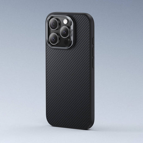 Apple iPhone 16 Kılıf Karbon Fiber M-safe Şarj Özellikli Benks Hybrid ArmorPro 600D Kevlar Kapak