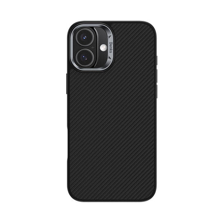 Apple iPhone 16 Kılıf Karbon Fiber M-safe Şarj Özellikli Benks Hybrid ArmorPro 600D Kevlar Kapak