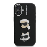 Apple iPhone 16 Kılıf Karl Lagerfeld Orjinal Lisanslı K&C Heads Pin Kapak