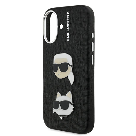Apple iPhone 16 Kılıf Karl Lagerfeld Orjinal Lisanslı K&C Heads Pin Kapak