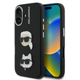 Apple iPhone 16 Kılıf Karl Lagerfeld Orjinal Lisanslı K&C Heads Pin Kapak