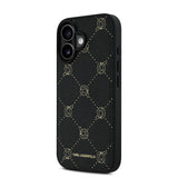 Apple iPhone 16 Kılıf Karl Lagerfeld Orjinal Lisanslı M-safe Şarj Özellikli PU Deri Karl Heads Desenli Klasik Logolu Kapak