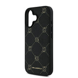 Apple iPhone 16 Kılıf Karl Lagerfeld Orjinal Lisanslı M-safe Şarj Özellikli PU Deri Karl Heads Desenli Klasik Logolu Kapak