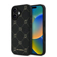 Apple iPhone 16 Kılıf Karl Lagerfeld Orjinal Lisanslı M-safe Şarj Özellikli PU Deri Karl Heads Desenli Klasik Logolu Kapak