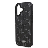 Apple iPhone 16 Kılıf Karl Lagerfeld Orjinal Lisanslı M-safe Şarj Özellikli KL Yazılı Hot Stamp Kapak