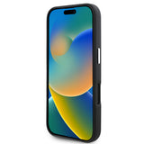Apple iPhone 16 Kılıf Karl Lagerfeld Orjinal Lisanslı M-safe Şarj Özellikli Metal Kamera ve Buton Tasarımlı Plaka Logolu PU Deri Kapak