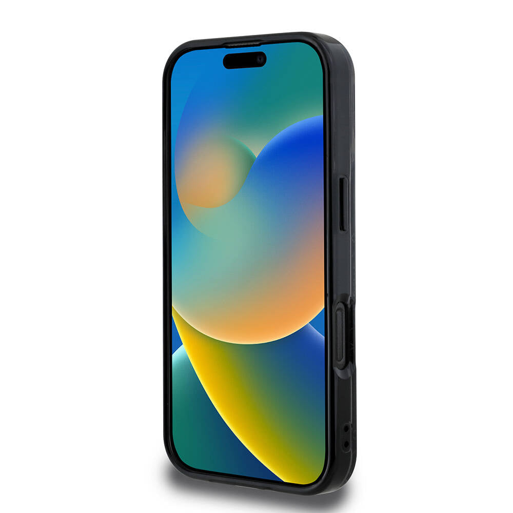 Apple iPhone 16 Kılıf Lacoste Orjinal Lisanslı M-safe Şarj Özellikli IML Baskılı Gümüş Timsah Logolu Monogram Kapak