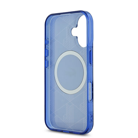 Apple iPhone 16 Kılıf Lacoste Orjinal Lisanslı M-safe Şarj Özellikli IML Baskılı Gümüş Timsah Logolu Monogram Kapak