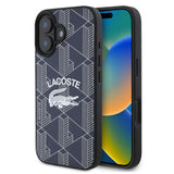 Apple iPhone 16 Kılıf Lacoste Orjinal Lisanslı M-safe Şarj Özellikli Mono Vintage Logo Kapak