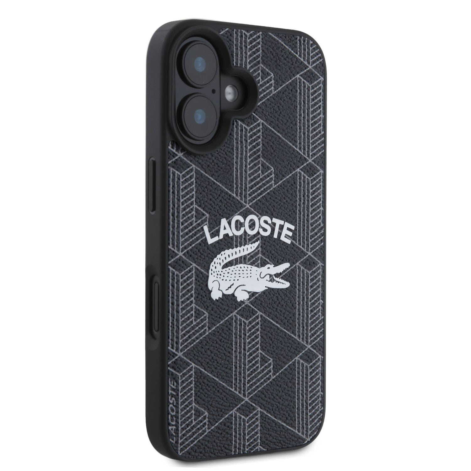 Apple iPhone 16 Kılıf Lacoste Orjinal Lisanslı M-safe Şarj Özellikli Mono Vintage Logo Kapak