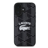 Apple iPhone 16 Kılıf Lacoste Orjinal Lisanslı M-safe Şarj Özellikli Mono Vintage Logo Kapak