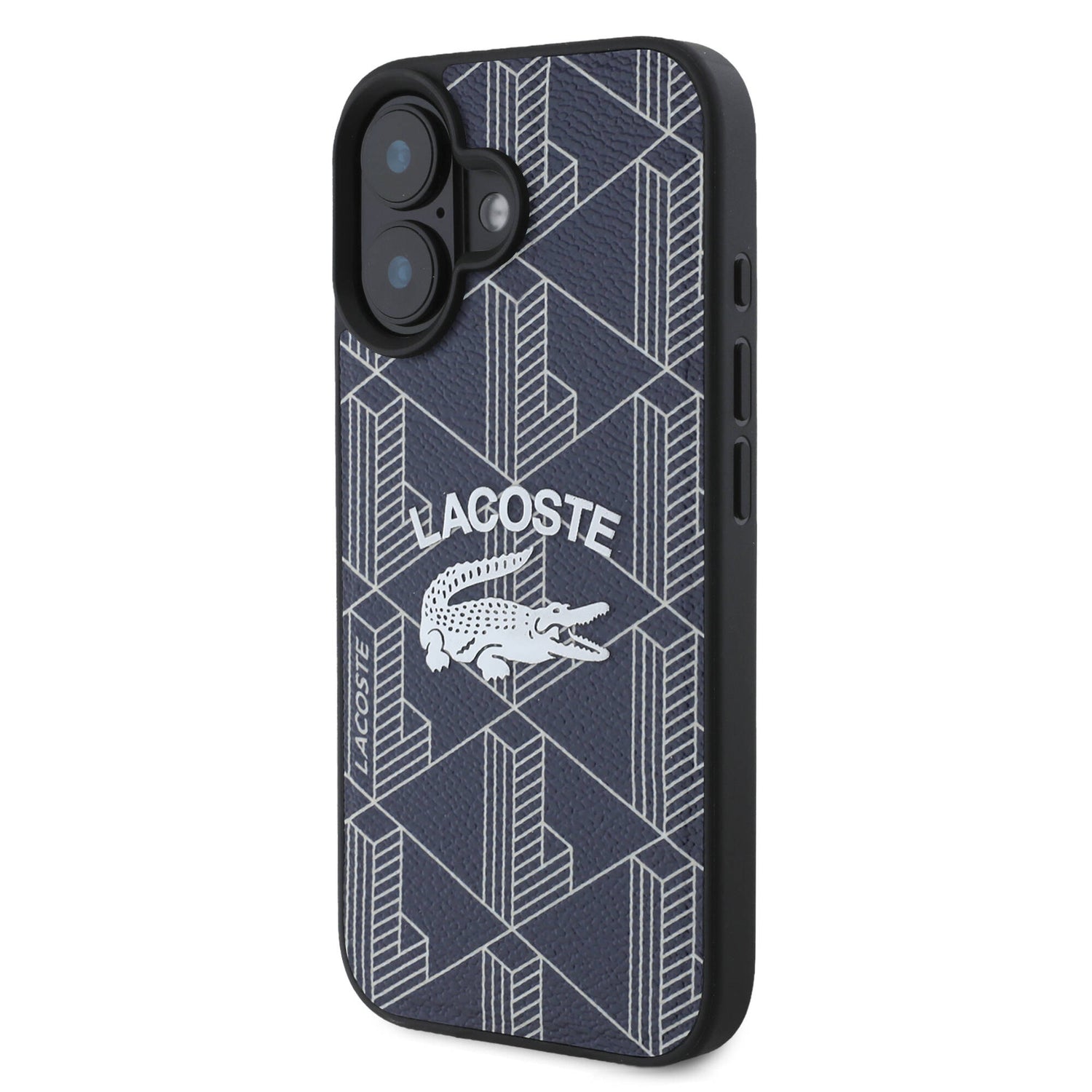 Apple iPhone 16 Kılıf Lacoste Orjinal Lisanslı M-safe Şarj Özellikli Mono Vintage Logo Kapak
