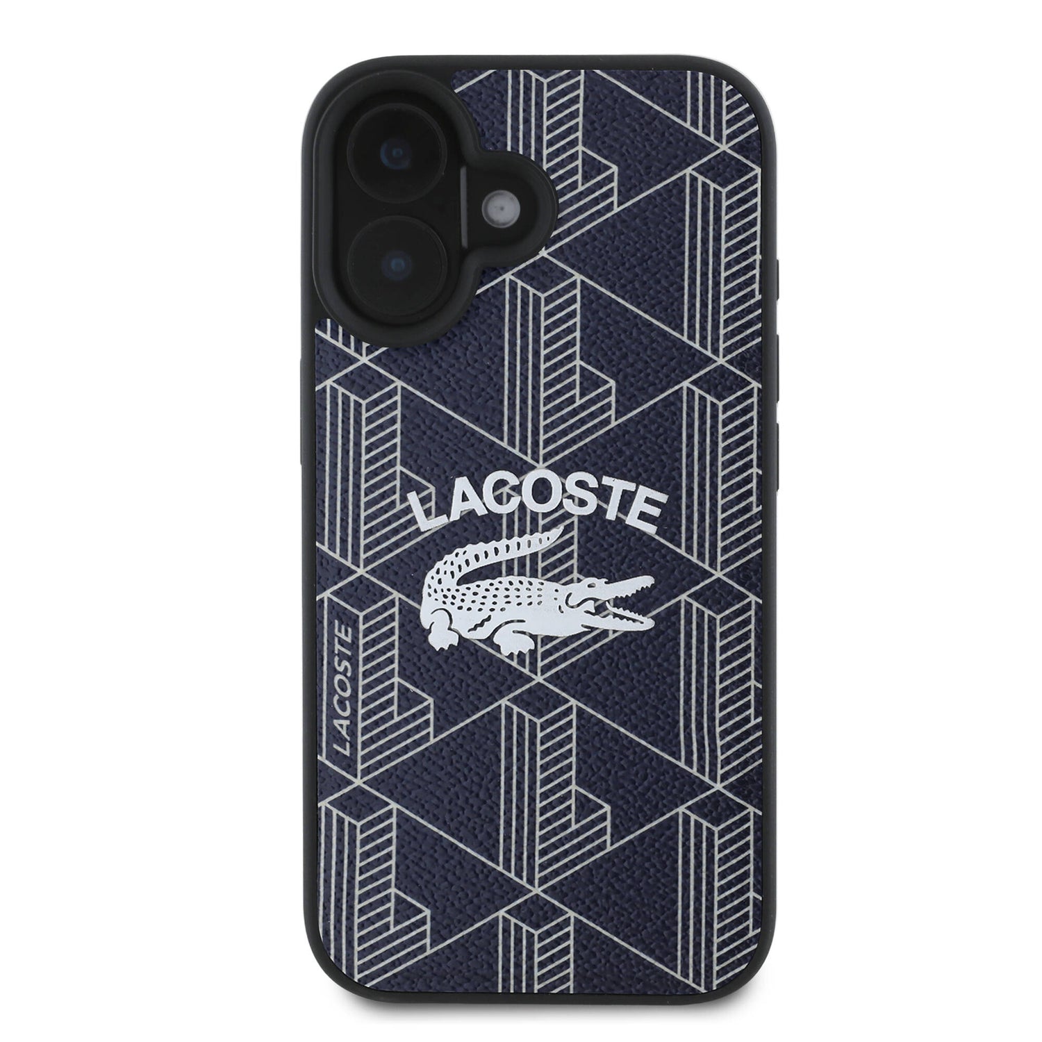 Apple iPhone 16 Kılıf Lacoste Orjinal Lisanslı M-safe Şarj Özellikli Mono Vintage Logo Kapak