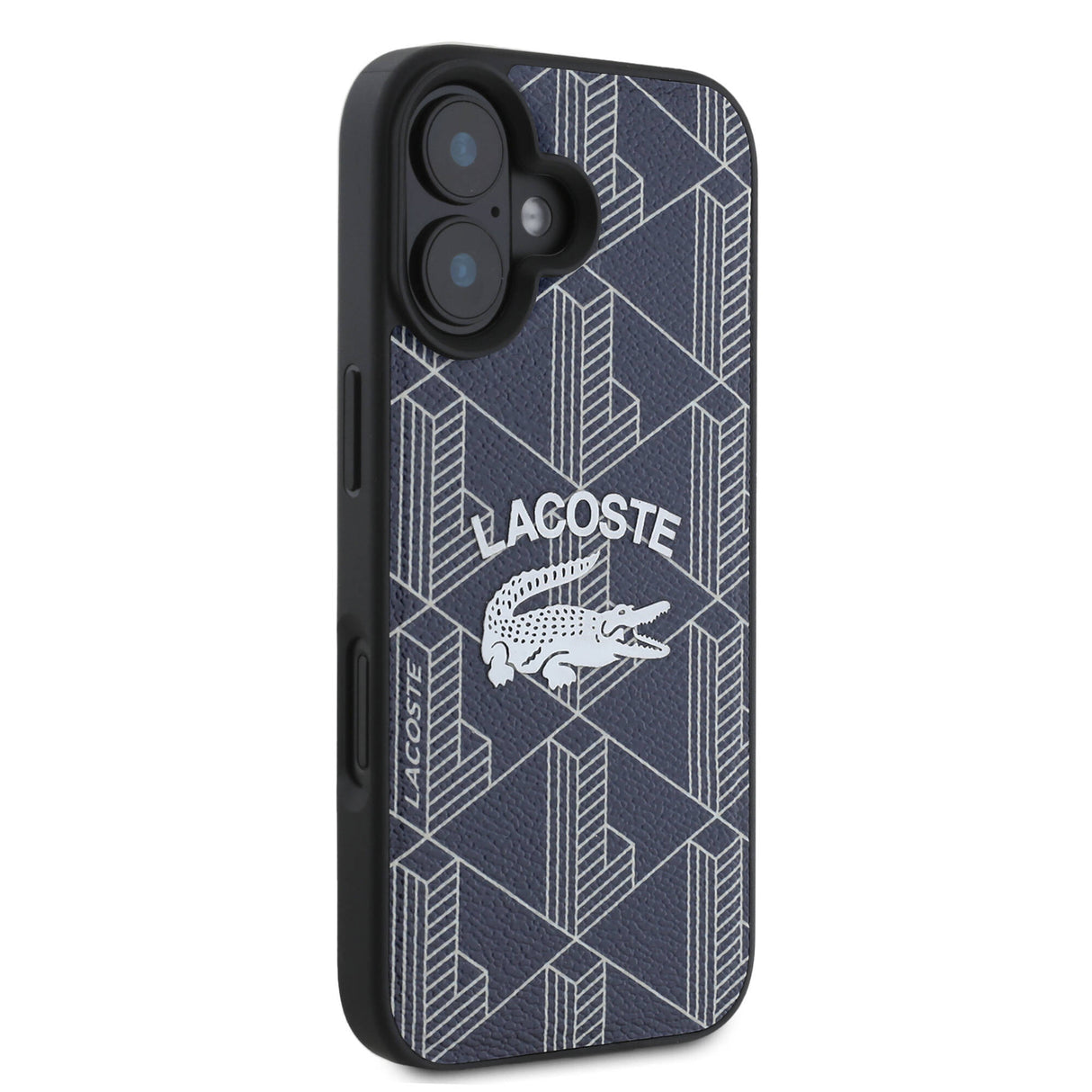 Apple iPhone 16 Kılıf Lacoste Orjinal Lisanslı M-safe Şarj Özellikli Mono Vintage Logo Kapak