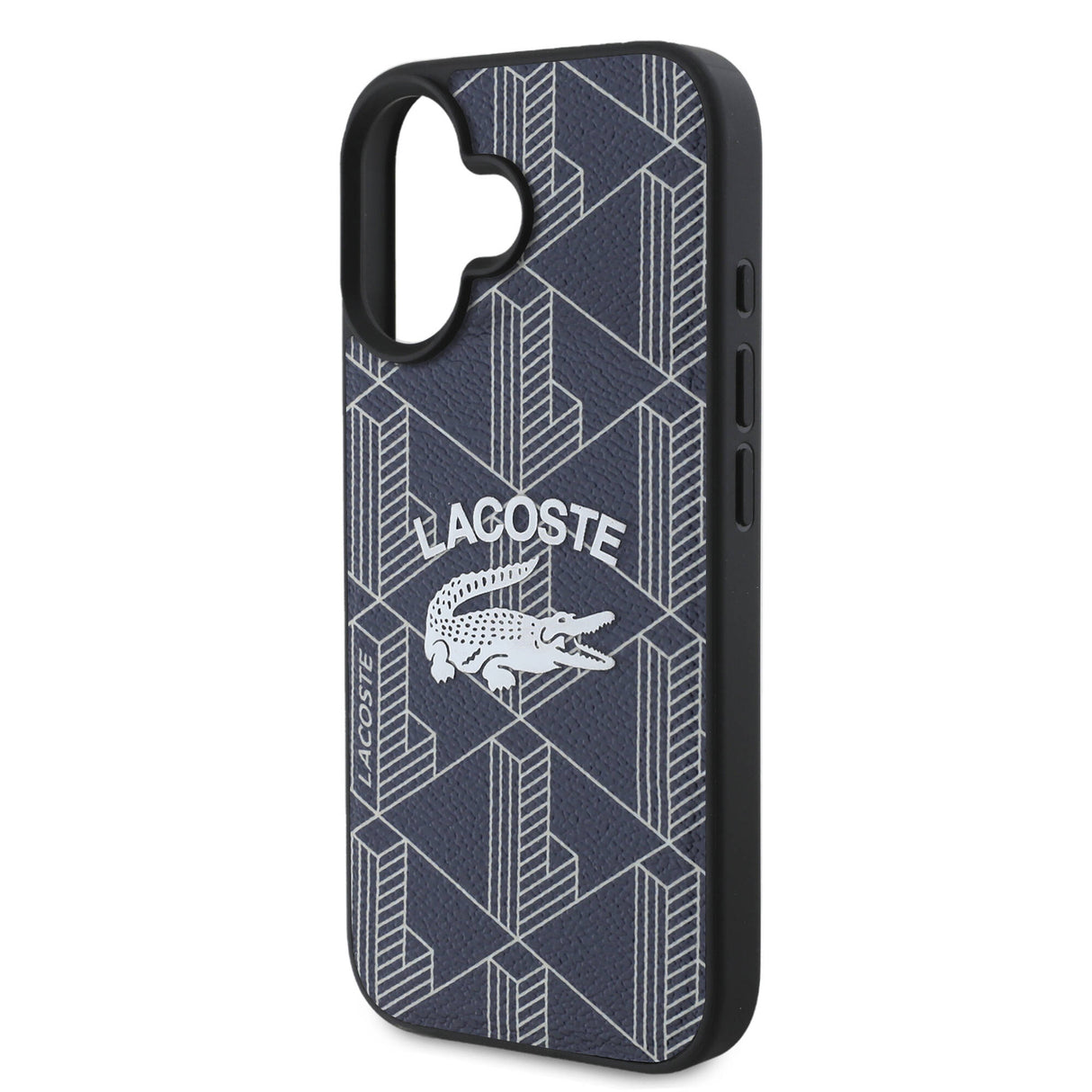 Apple iPhone 16 Kılıf Lacoste Orjinal Lisanslı M-safe Şarj Özellikli Mono Vintage Logo Kapak