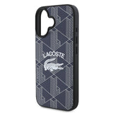 Apple iPhone 16 Kılıf Lacoste Orjinal Lisanslı M-safe Şarj Özellikli Mono Vintage Logo Kapak